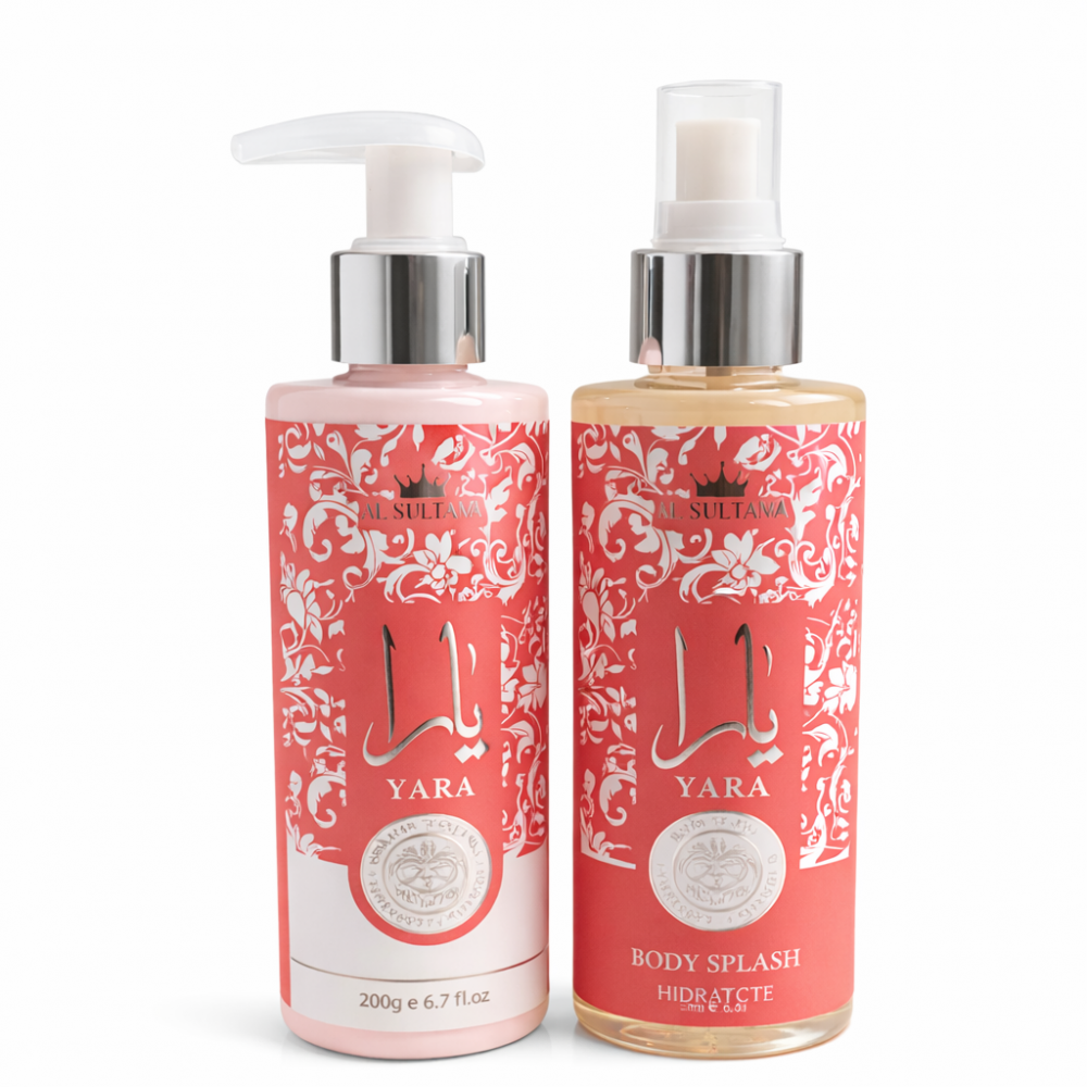 Kit Yara Al Sultana Body Splash + Hidratante 200 ml | Linha Árabe